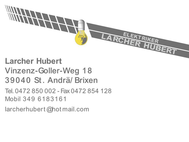 Elektriker Larcher Hubert